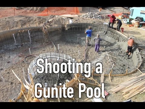 Watch a Shotcrete Gunite Pool being shot {Legendary Escapes}