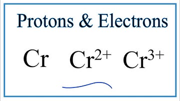 How to find Protons & Electrons for the Cr, Cr2+, and Cr3+