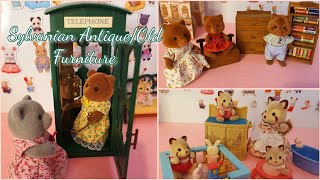 Antique/Old Sylvanian Families furniture, Memory Time, Urban Life, Nursery, Green furniture