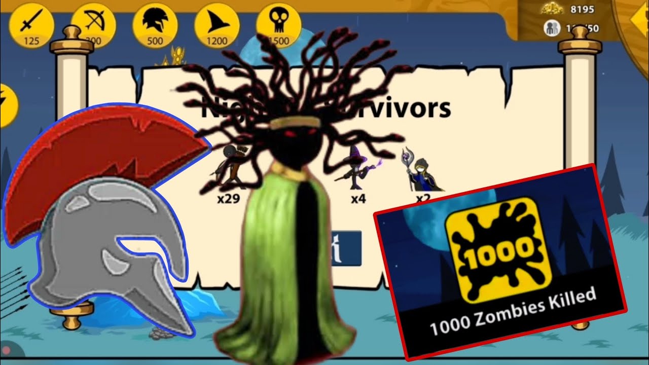 We fight against zombies 1000 zombies and unlimited gold 
