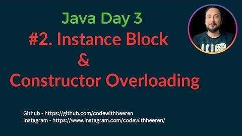 Day 3 - [#2] Init Block and Constructor overloading