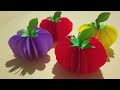 Membuat hiasan buah tomat cerry dari kertas origami//how to make cerry from paper