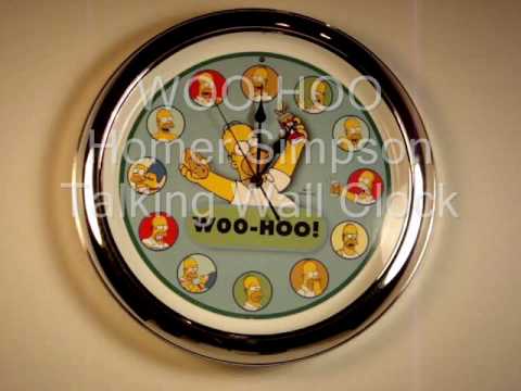 WOO-HOO Homer Simpson Talking Wall Clock.wmv