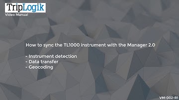 How to sync the TL1000 instrument with the Manage 2.0