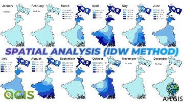 Spatial Analysis in ArcMap & QGIS | IDW Interpolation | Rainfall Temperature Distribution Map