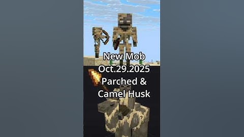 Parched and Camel Husk NEW MOB in Minecraft 2025 #minecraft #fyp #update #official #mojang