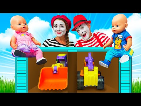 БЕБИ БОН строит гараж для машинок! Весёлые игры Как Мама с Baby Born. Смешные видео для девочек