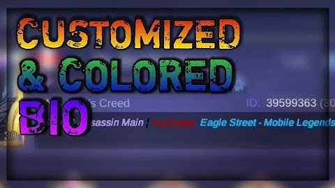 HOW TO CUSTOMIZE & COLOR TEXT ON PROFILE | MOBILE LEGENDS