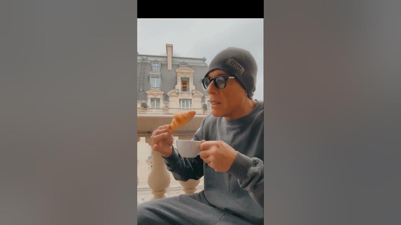 Van Damme Enjoys Coffee and Croissant on a Paris Balcony! #VanDamme#ParisVibes#CoffeeMoments Van Damme Enjoys Coffee and Croissant on a Paris Balcony! #VanDamme#ParisVibes#CoffeeMoments