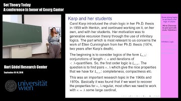 Mirna Džamonja - Some strong logics in set theory and the logic of chains