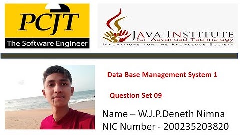 Data Base Task 04 | Relationship Between Tables | 1st Year | Java Institute |
