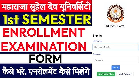 How to fill 1st Sem Examination Form || How to get 1st Sem Enrollment No || What is the Examinati...