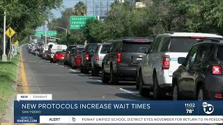 Border wait times spike under new protocols