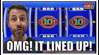 The multipliers LINED UP for a BIG WIN on Bonus Times Slot Machine!