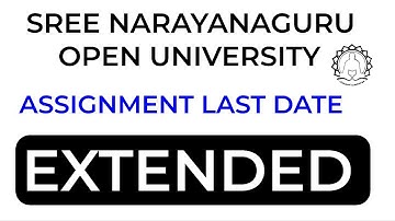 ASSIGNMENT SUBMISSION LAST DATE EXTENDED SGOU #distancelearning #sgou