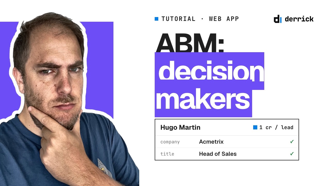 Account based marketing: find decision makers (tutorial)