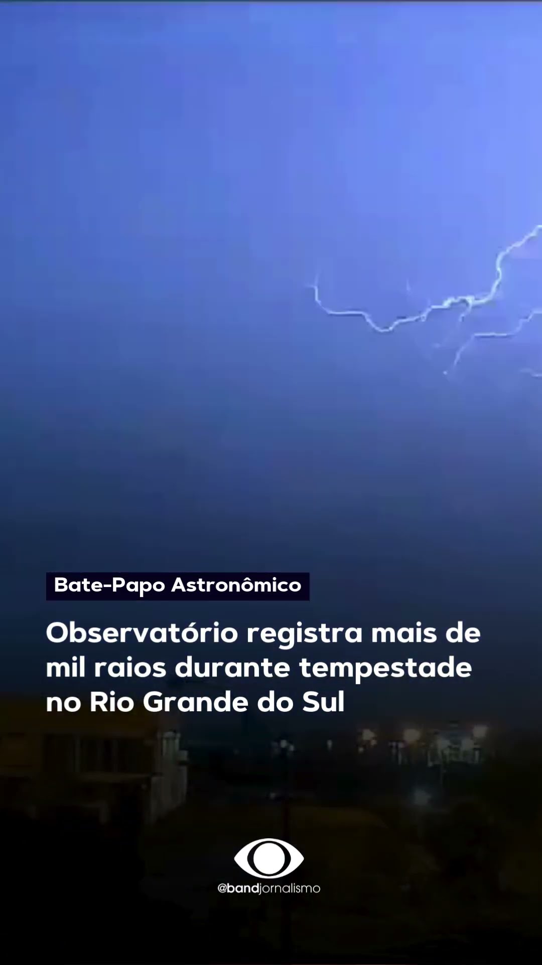 Observatório registra mais de 1,1 mil raios durante tempestade no RS #shorts