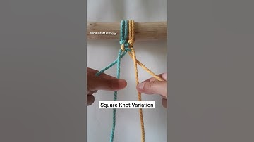 DIY Macrame Tutorial Square Knot Variation 3 #shorts #macrame #macrametutorial