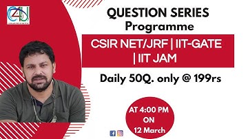 QUESTION SERIES PROGRAMME | CSIR - NET | GATE | IIT - JAM | CUET | CHEMISTRY FOR YOU