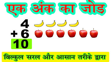 ek ank ka jod / addition of single digit / एक अंक का जोड़