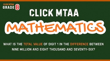 KJSEA Maths |  What is the total value of  the digit?
