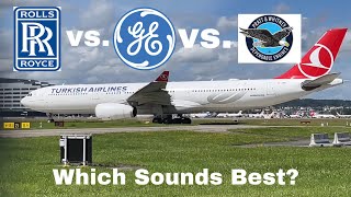 AIRBUS A330 ENGINE COMPARISON! RR Trent 700 vs. GE CF6 vs. PW4000! Which one Sounds Best?