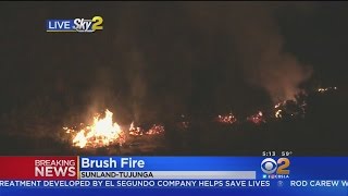 Brush Fire Breaks Out In Sunland-Tujunga