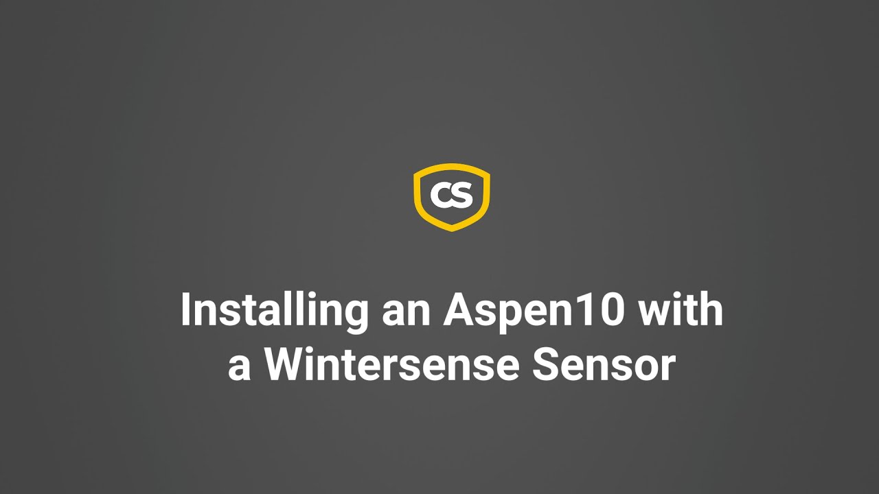 Installing an Aspen 10 with a WinterSense Sensor - YouTube