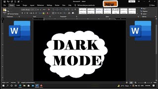 How To Use DARK MODE In Microsoft Word - Black Background With White Text in Ms Word  2022