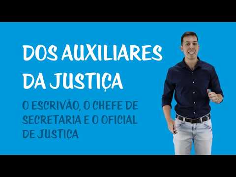 Auxiliares da Justiça - Escrivão, Chefe de Secretaria e Oficial de Justiça