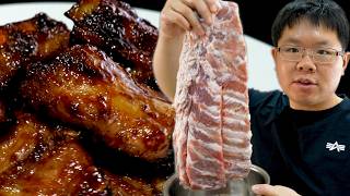 How Chinese Chef Cooks BBQ Char Siu Pork Ribs in Air Fryer