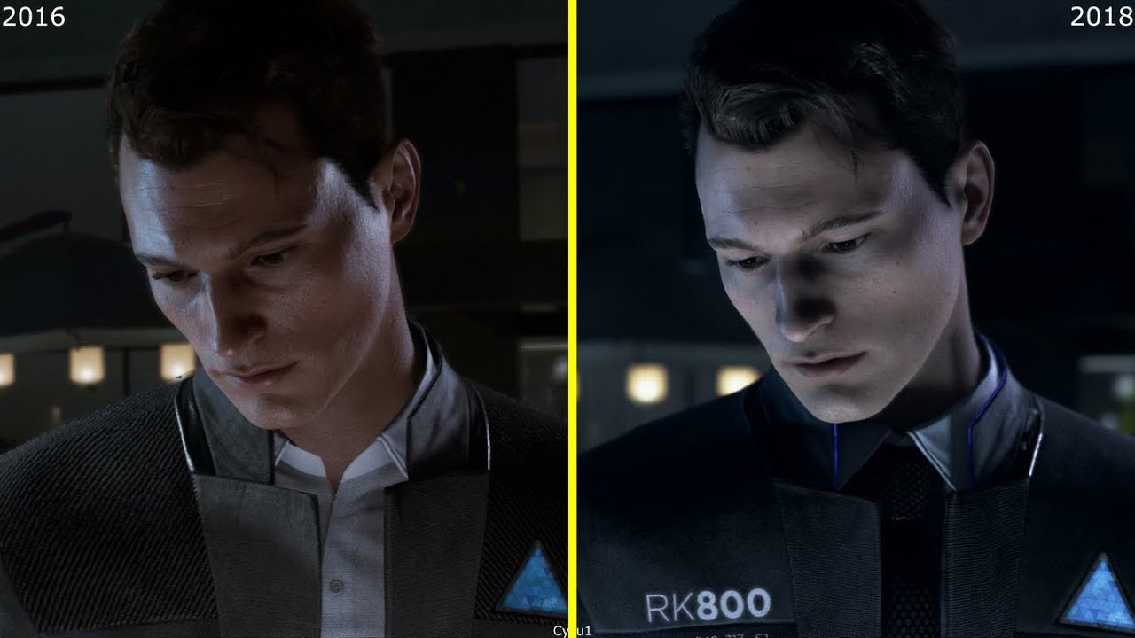 Detroit: Become Human  Diferença gráfica entre as versões da E3 2016 e do  game finalizado em 2018