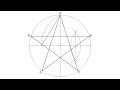 How to draw a five pointed star inscribed in a circle