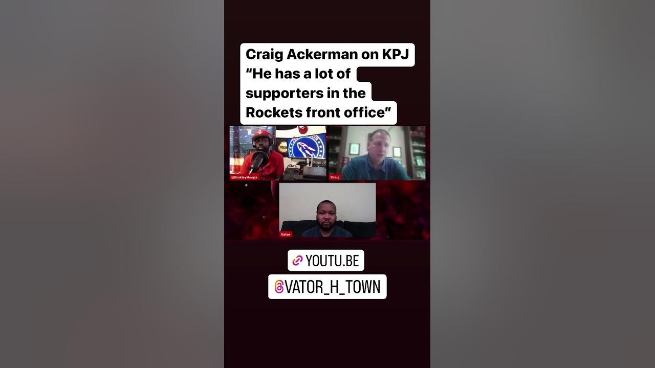 Voice of the Houston Rockets Craig Ackerman rockets kevinporterjr 