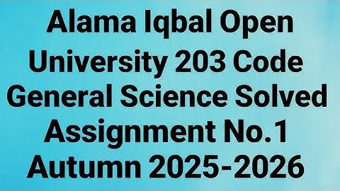 AIOU Code 203 Solved Assignment No.1 Autumn 2025| AIOU Solved Assignment 1 Code 203 Autumn 2025|AIOU