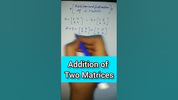 Addition of two Matrices