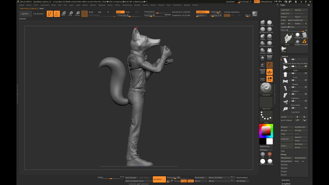Precision scale in ZBrush using Calipers Master - YouTube