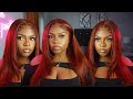 YOUR SIGN TO GO GINGER! Watch Me Install & Style This REDDISH BROWN 13X4 FRONTAL FROM UNICE HAIR