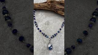 Learn how to make this Lapis necklace!@MistyMoonDesigns