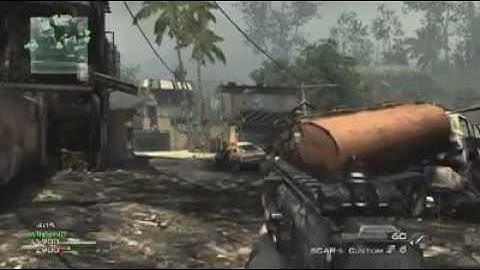 MW3 Cross Map Noob Tube Payback Kill!! SCAR