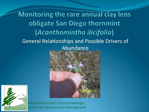 2015 16.18: Monitoring the San Diego thornmint