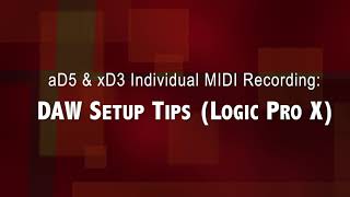aD5 & xD3 Individual MIDI Recording: DAW Setup Tips (Logic Pro X)