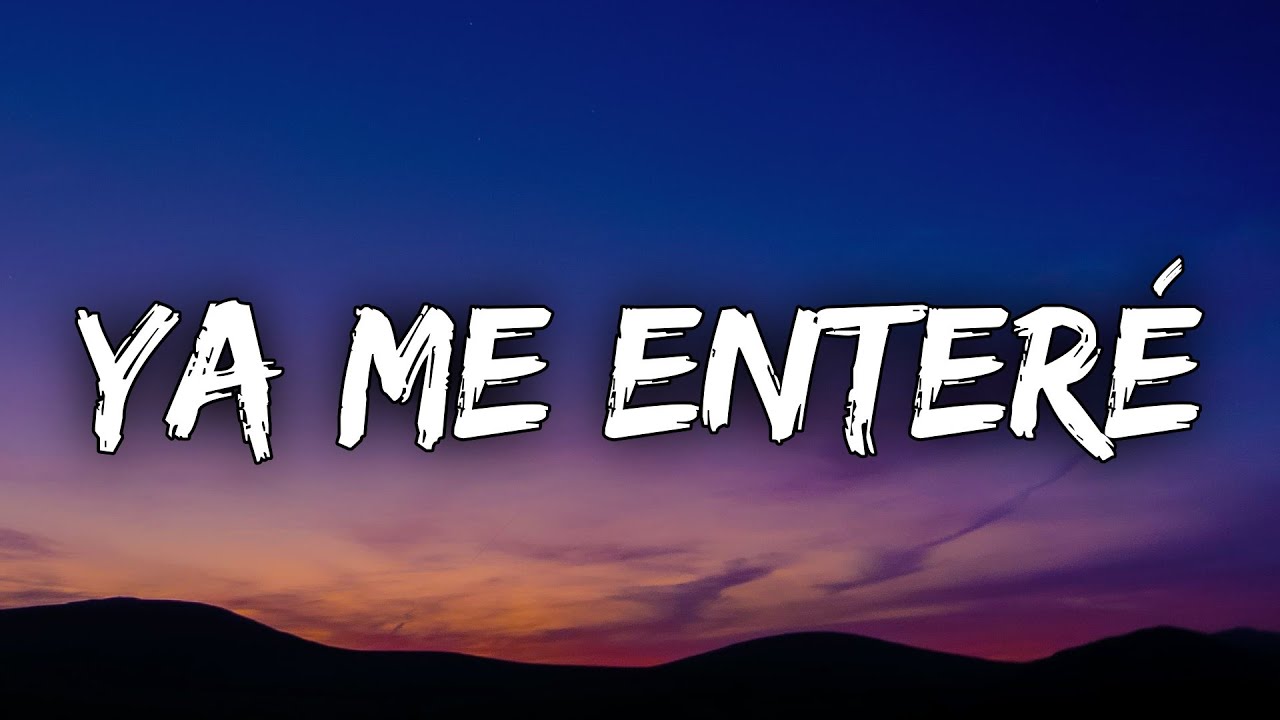 Reik - Ya Me Enteré (Letra/Lyrics) - YouTube