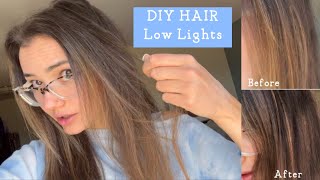 LOWLIGHTING my own HAIR at home for less than $20!! - Step-by-Step Tutorial