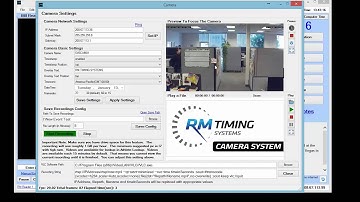 RM Capture Camera System - How to Use in the RM Timing Software