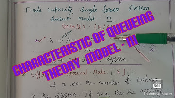 Queueing theory model -III  Formula