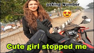 Cute Girl stopped me ❤️ ❣️| She wants my number 🙆 | Cute stranger girl asking for Ride 😍👰‍♀️ |