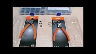 NINDEJIN 4pcs/set internal external circlip plier set CR-V steel 5 inch 7 in