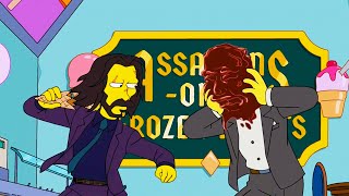 John Wick&#39;s Cameo In The Simpsons - The Simpsons 35x06