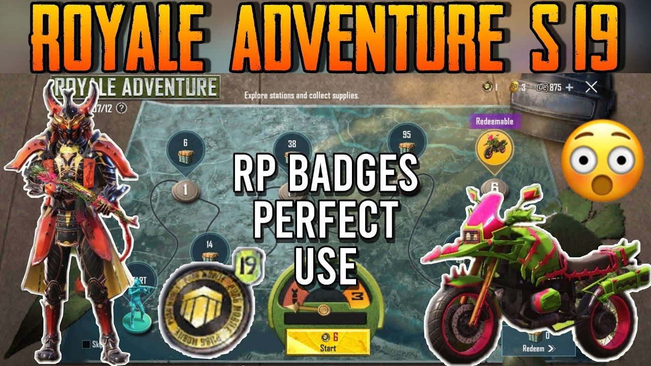 ROYALE ADVENTURE RP BADGE SEASON 19 | ROYAL ADVENTURE SEASON 19 PUBG MOBILE / BGMI  RP CRATE OPENING